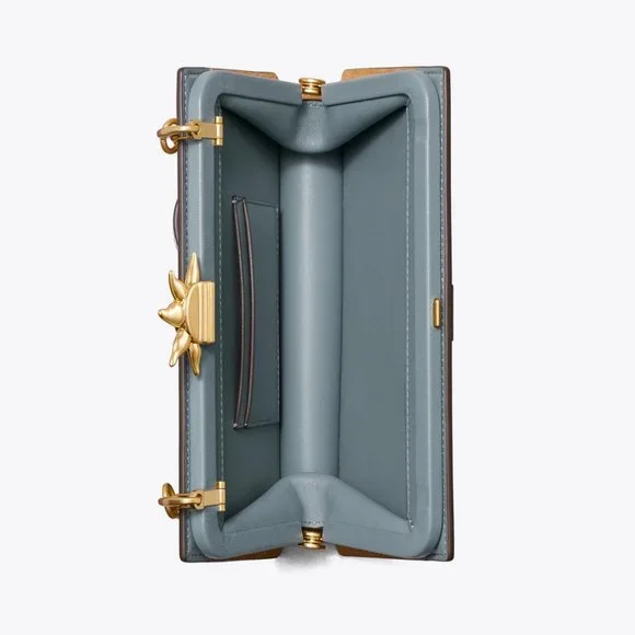 NWT TORY BURCH Fish-appliqué Frame Leather Crossbody Bag - Picture 14 of 16